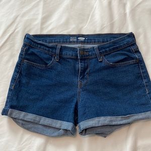 Semi-Fitted Denim Shorts